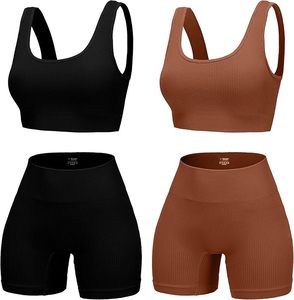 Conjunto de Yoga sin costuras para mujer, ropa deportiva atlética de alta elasticidad, secado rápido, transpirable, ecológico, talla grande, novedad - Product Image 1