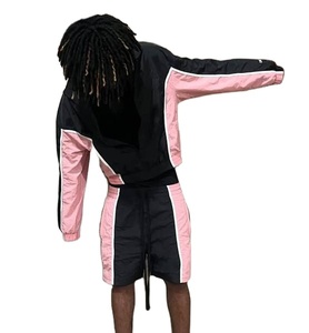 Summer Nylon Windbreaker <b>Jacket</b> <b>Short</b> Set Zip up Long Sleeve Polo Shirt and <b>Shorts</b> Set Custom Clothing Manufacturers - Product Image 1