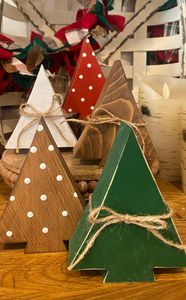 PRODUITS ARBRE DE NOËL DÉCORATION ÉCOLOGIQUE CADEAU FAIT À LA MAIN Arbre en bois ornemental Fabriqué en cerisier un arbre pour toute saison - Product Image 6