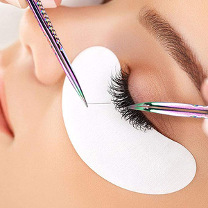 Pinzas profesionales para extensiones de pestañas de acero inoxidable de alta calidad, pinzas puntiagudas curvas de Color arcoíris para pestañas postizas - Product Image 5