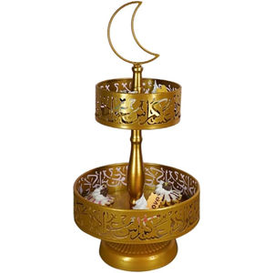 <b>Gold</b> Home Table Decorative <b>Cake</b> Stand Home Table <b>Top</b> Cupcake Dessert Serving Stand Ramadan Eid Decorative Stand in Best Price - Product Image 3