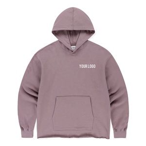 Sudadera con capucha de gran tamaño informal de OEM, sudadera personalizada con logotipo impreso personalizado para invierno, técnica teñida lisa - Product Image 2