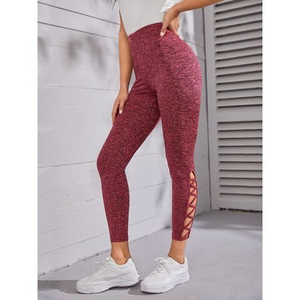 Custom Cross Tie Dye Workout Scrunch Tight Cintura alta 100% Algodón Yoga Pant Transpirable Mediados de cintura Levantamiento Equipado Precio bajo - Product Image 4