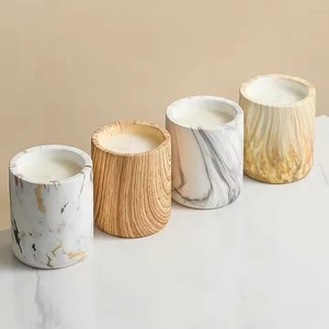 Pot à bougie en marbre luxueux par H.M.A Handicrafts - Contenant parfumé artisanal écologique pour Pâques, anniversaire, maison, spa, esthétique - Product Image 6