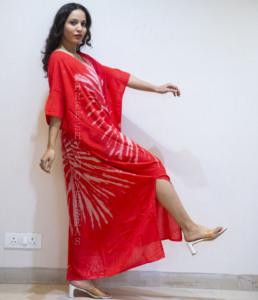 ชุดเดรสยาวย้อมผ้าเรยอนสำหรับผู้หญิงทันสมัยและน้ำหนักเบาชุดเดรสคาฟตันแบบเต็มตัวเหมาะสำหรับใส่สบายสไตล์ฤดูร้อน - Product Image 2