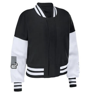 2025 femmes meilleure qualité laine varsité vestes collège hiver porter taille mode cuir veste Style haute qualité vêtements de rue - Product Image 1