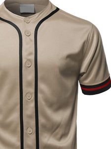 Nueva Llegada, Más Vendida, Conjuntos de Camisetas de Béisbol con Cuello en V, Dos Botones en el Panel de Solapa, Botones Completos, Ropa Deportiva de Softbol Estampada 100% - Product Image 4