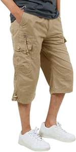 Logo d'impression personnalisé de haute qualité hommes sous le genou Cargo court coton matériel personnalisé Flexible hommes Cargo court - Product Image 2