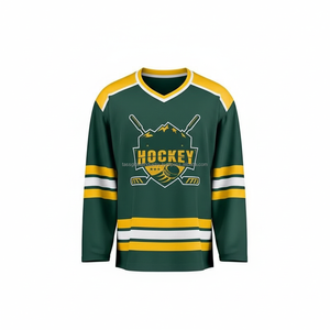 Maillot de hockey sur glace personnalisé léger, uniforme d'équipe sublimé de haute qualité, polyester respirant, fournisseur OEM et grossiste - Product Image 1