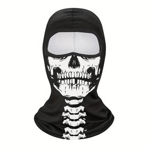 Masque de ski fantôme Cheap Black Full Face Polyester 3D Sublimation Print Balaclava for Motorcycle Riding Fishing Cycling - Product Image 1
