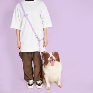 Correa de perro resistente a la suciedad multifuncional de doble cabeza a prueba de olores de PVC impermeable manos libres con ganchos dobles de PVC - Product Image 2