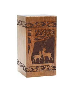 Urnas de madera hechas a mano para cremación, urnas funerarias decorativas para hombre y mujer a bajo precio - Product Image 2