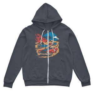 Sweat à capuche zippé oversize en polaire pour homme, chaud et épais pour l'hiver, 100 % coton, teint uni, imprimé sérigraphié, écologique - Product Image 5