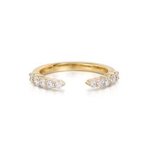 Bague en diamant de laboratoire taille ronde Caye avec tige ouverte - Product Image 1
