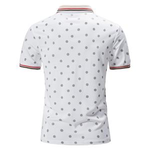 Popular 100% Cotton O-Neck Polo Shirt Short Sleeve Golf Tshirt in Formal Style <b>Knitted</b> Terry Fabric With Print <b>Pattern</b> - Product Image 6