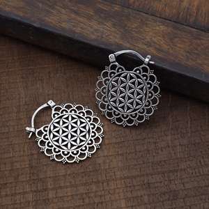 2024ขายดีที่สุดต่างหูห่วงชีวิตทำจากเงินแมนดาลา925สุดพิเศษเครื่องประดับแฟชั่นสำหรับงานแต่งงานที่ทันสมัยสำหรับผู้หญิง - Product Image 3