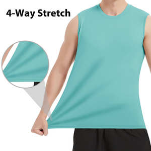 Débardeur en coton sans manches pour homme |   Débardeur classique coupe musclée |   Vêtements de sport respirants à séchage rapide pour la musculation - Product Image 3