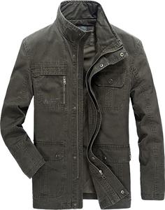 Chaqueta Casual de Estilo Vintage para Hombre de Alta Calidad, Cuello Alto, Color Sólido, con Bolsillo Grande y Cremallera, Nueva para Primavera y Otoño - Product Image 2