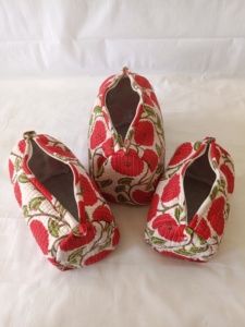 Large Zipper Closure Thread Pattern Tote Beach Quilted Cotton Bohemian <b>for</b> <b>Pouch</b> <b>for</b> <b>Women</b> - Product Image 4