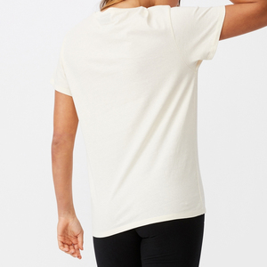 เสื้อยืดผ้าฝ้าย100% สำหรับผู้หญิง,เสื้อยืดไม่มีลายคุณภาพสูงเสื้อยืดขนาดใหญ่น้ำหนักเบาเสื้อยืดพิมพ์ลายแบบกำหนดเอง - Product Image 4