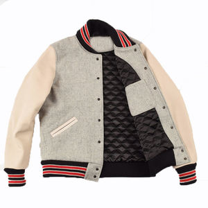 Veste universitaire en toile à la mode pour hommes femmes école équipe vêtements d'extérieur décontracté Streetwear fournisseur en gros bon marché avant imperméable à l'eau - Product Image 2