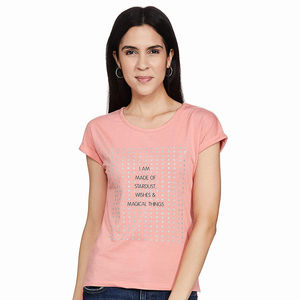Camisetas con estilo para mujer Camiseta de algodón de medio penal para impresión personalizada Camiseta de manga corta con cuello en V - Product Image 1