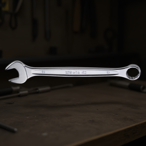 Chiave Combinata Cromata con Estremità Aperta e Anello Piegato - Product Image 3