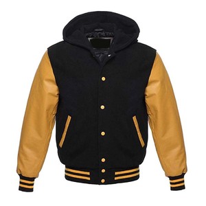 Chaqueta Universitaria Popular con letras de lana personalizada, venta al por mayor de chaqueta universitaria de estilo callejero hecha a medida para hombre - Product Image 6