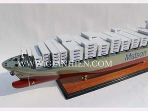 Gia Nhien Fabricant Approbation Conception Personnalisée Navire Commercial MATSON DANIEL K. MODÈLE DE BATEAU EN BOIS INOUYE _ ARTISANAT EN BOIS - Product Image 5