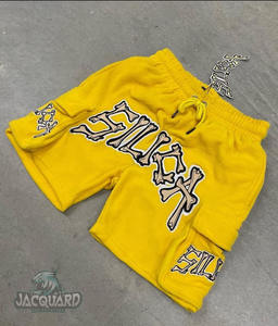 Mode rue hommes Shorts surdimensionné français éponge grande taille hommes Shorts Logo personnalisé poches latérales imprimé Shorts pour hommes - Product Image 6