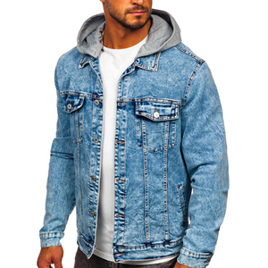 Chaquetas con capucha de color gris, chaqueta vaquera personalizada para hombre, último diseño, Chaquetas vaqueras de alta calidad para hombre, chaquetas para hombre, chaqueta para hombre - Product Image 2