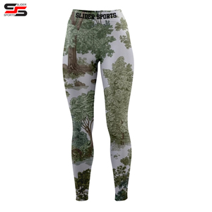 Pantalones de Yoga de Cintura Alta para Mujer, Personalizados con Impresión, Spandex/Poliéster, Marca Privada, Sublimación, Absorben el Sudor y Secado Rápido, Venta al Por Mayor - Product Image 2