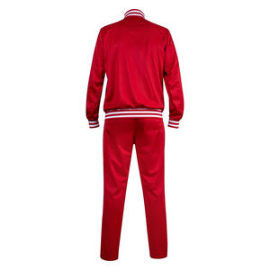 Ensemble de survêtements de football pour hommes, tenue respirante de couleur rouge à manches longues et fermeture éclair, nouvel arrivage - Product Image 2