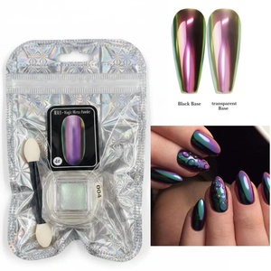 Poudre à ongles holographique effet miroir, poussière acrylique métallique chromée pour nail art en gel, DIY, manucure en salon - Product Image 3