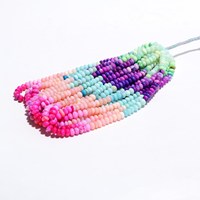 Perles Rondelles Multicolores Teintées Effet Opale pour la Fabrication de Bracelets et Colliers, Design Pastel, Collection 2026