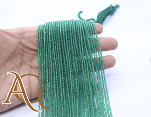 ลูกปัดกลมเม็ดเล็กสีเขียวมรกตธรรมชาติลูกปัดหินอัญมณีโอนิกซ์ลูกปัดหลวมสำหรับทำเครื่องประดับควอตซ์ - Product Image 2