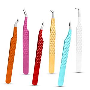 Juego de pinzas para extensiones de pestañas, material de acero inoxidable con espejo de pestañas, productos personalizados, accesorios para pestañas - Product Image 4
