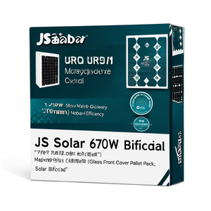 แผงโซลาร์เซลล์ JS Solar 670W แบบสองหน้า N-Type Monocrystalline PERC ประสิทธิภาพสูง เซลล์ขนาด 210 มม. ฝาครอบกระจกด้านหน้า บรรจุบนพาเลท - Product Image 2