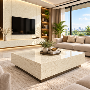 Encimera de Piedra Artificial de Cuarzo Pulido, Estilo Mimbre, Moderna, para Sala de Estar, Interiores Modernos, Ambiente de Calidad - Product Image 1