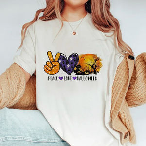 Trendy Retro 90s manga corta verano impreso cuello redondo Camiseta Top Halloween camiseta moda mujer divertido patrón de calabaza T-shi - Product Image 3