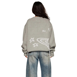 <span class=keywords><strong>Pull</strong></span> en tricot jacquard personnalisé pour homme, col rond, en coton, manches longues, pour l'hiver - Product Image 5