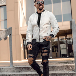 Veste de motard en cuir véritable pour homme, coupe-vent unisexe, logo personnalisé sur le devant, vente en gros - Product Image 2