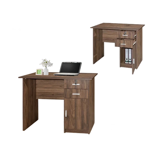 Modern Essence T304 Standing Desk Chipboard MDF Board Writing Study Table Drawers Storage Compartment Lock Home Office Dining