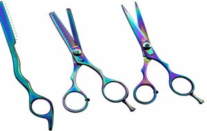 Ciseaux de coiffure professionnels ciseaux de coupe de cheveux de barbier japon 440c ciseaux de Salon en acier ciseaux de barbier - Product Image 2