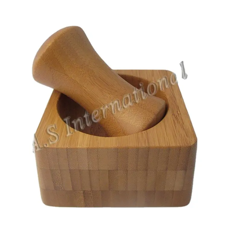 Superior Quality Pestle Grinding Bowl Set Wood Bamboo Mortar And Pestle For Grind Garlic Spice Pepper Mill Tools Kitchen Tools