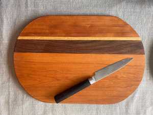 Tabla de cocina de madera de teca con borde acanalado Tabla de quesos de calidad premium con cuchillo de acero inoxidable, ideal para exportación y a granel - Product Image 6