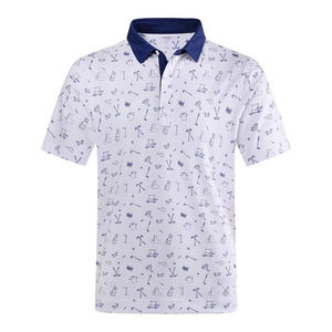 Polos de hombre de talla grande superventas, poliéster/algodón transpirable con logotipo personalizado y estampado de letras lavadas - Product Image 6