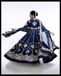 Ropa étnica india Nueva colección de diseñador Chinon Seda Hermosa pesada Bordado Vestido de trabajo con Dupatta Listo para usar Vestido - Product Image 5