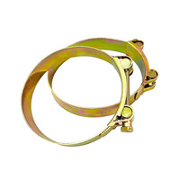 Collier de serrage robuste de type européen en acier au carbone zingué jaune collier de serrage réglable à boulon unique pour connexion de tube