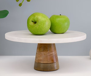 Elegante juego de soporte de pastel de madera de mármol Vintage elegantes pedestales de silicona para exhibición de pastel de boda presentaciones de comida herramientas de pastel - Product Image 2